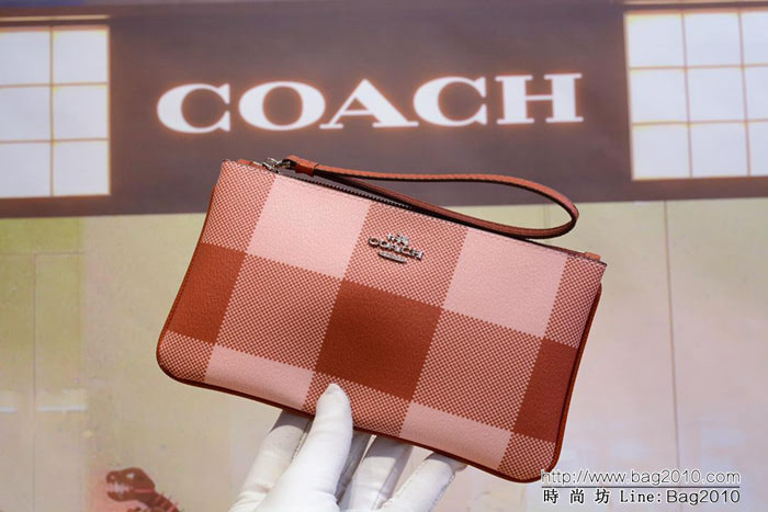 COACH蔻馳 原單 專櫃新款 28384 手挽包 頭層牛皮零錢包  Chz1232